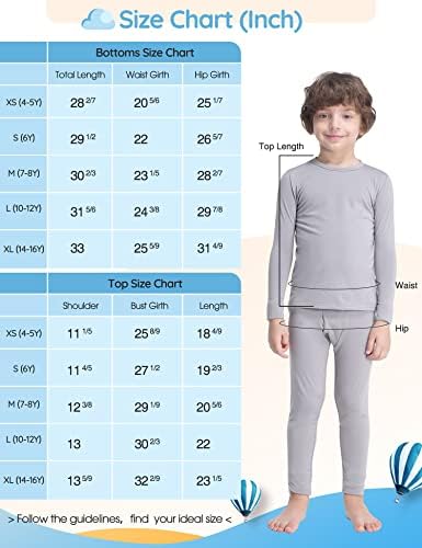 Термичка долна облека за субјекти за момчиња руно наредени долги nsонс постави детски основен слој ултра меко