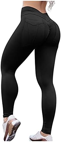 Дами фустани панталони поделени панталони етично носење за жени црни хеланки жени со џебови со високи половини за јога хеланки за WOME