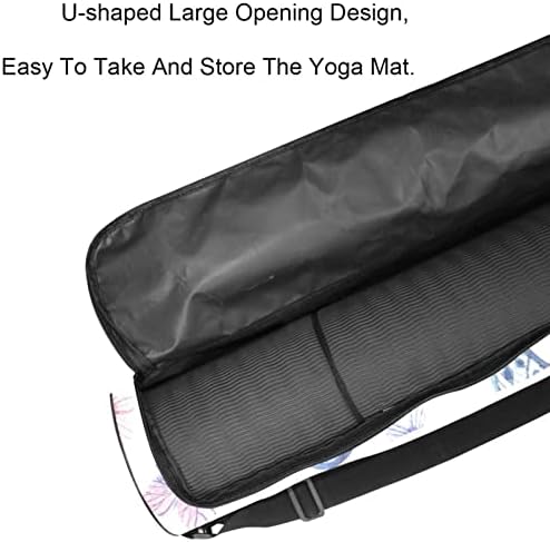 Лаијухуа Јога Мат торба, двокреветна јога-теретана торба за жени и мажи-мазни патенти, големо отворање и прилагодлива лента во форма