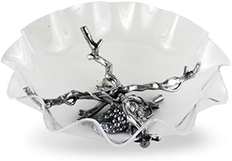 Акрилниот чинија на Артур Суд со шема на грозје, песок, фрлен во алуминиум со занаетчиска квалитетна рака, полирана лакната слободна штанд,