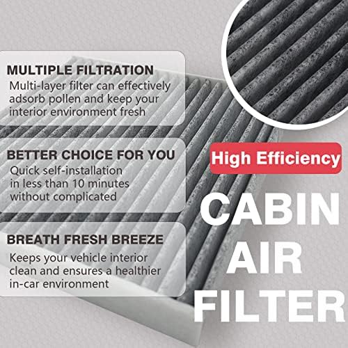 3 пакет CAF157 Премиум филтер за воздух во кабината, замена за CP157, CF12157, BE-157, Fits Avalon, Camry, Corolla, Prius, ES350,