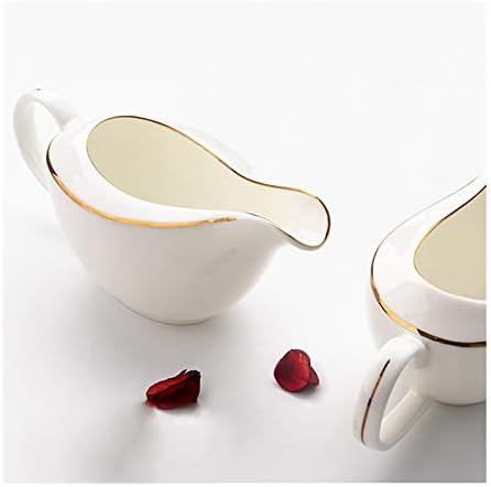 Млечни чамци Керамика Керамика крем стомна кафе сет комплет со гравит брод мултифункционален млечен бокал со рачка погодна за домашна