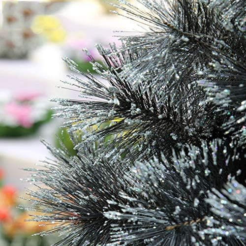 XFXDBT Црна Вештачка Божиќна Бор, Премиум Шарки За Автоматско Ширење Метален Штанд Празнична Декорација Новогодишна Елка За Внатрешна Надворешност