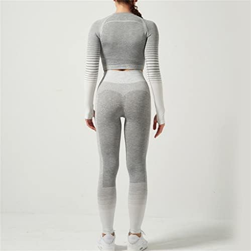 Mmllzel Yoga облека постави женски фитнес брзо суво двојно градиент на градиент кој работи спортски костум