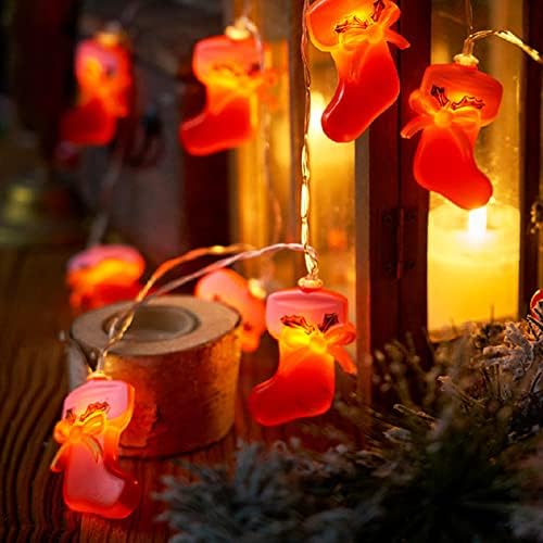 10LED Christmas String Light Santa Boot Shoes Stocking,4.9 FT String Light for Xmas Indoor Patio Tree Party Holidy Wedding Decorations SGCABIJNksQCCh