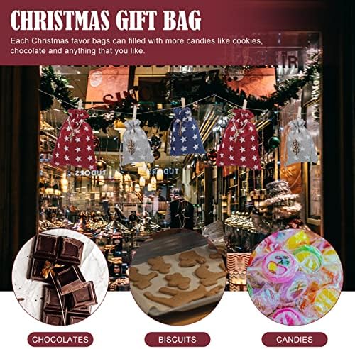 Хемотон 1 Поставете Торби За Календар За Божиќни Доаѓања 24 Дена Одбројување Календарски Вреќи ЗА Бура САМОСТОЈНИ Торби За Подароци