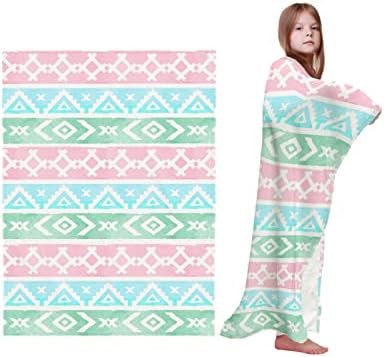 Бебе ќебиња за момчиња од унисекс, девојчиња, Бохемија розова сина зелена геометрија Swaddle ќебиња Супер меки расадници ќебиња кадифен фланел
