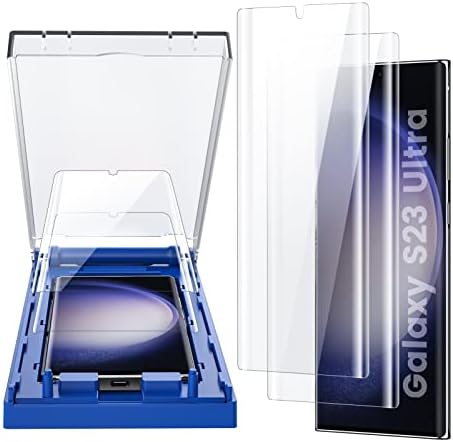 Мохаве 2 Пакет [Автоматско Усогласување/Отстранување Прашина] Заштитник На Екранот За Samsung Galaxy S23 Ultra 5G 6.8 , 3d Закривен HD Јасен Филм,