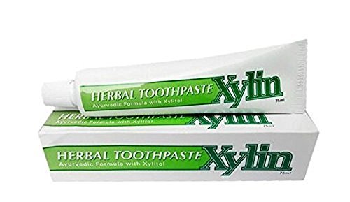 1 кутија Ксилин Хебал паста за заби: промовира посилни заби и поздрави непцата со ексклузивна мешавина на ајурведски билки и анти-розови