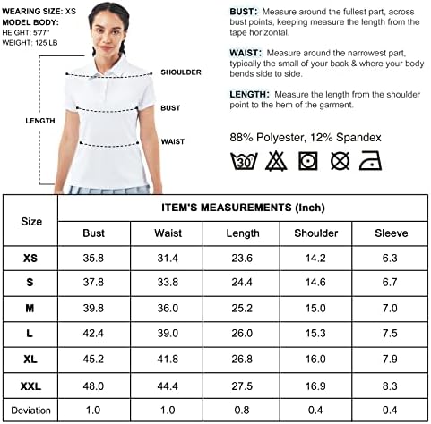 Isенски кошула за голф за женски голф со кратки ракави Поло кошули со лесна вежба за брзо сушење дневно работни кошули врвови за жени