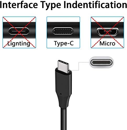 10ft Долг USB -C кабел Тип -Ц полнач за полнач за полнач за брзо полнење USB Компатибилен со Google Pixel - Pixel 2 - Pixel 2 XL - Pixel