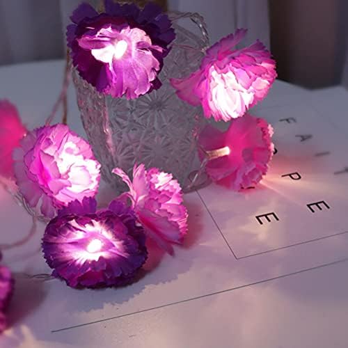 Solustre 1pc LED Camellia цветна ламба свадба празнична низа ламба декор Божиќна ламба декор
