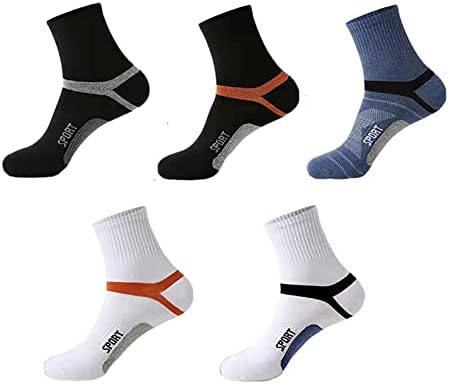 Јаклонг Машки 5 Пара Чисти Памучни Спортски Чорапи Дезодоранс Апсорпција На Пот