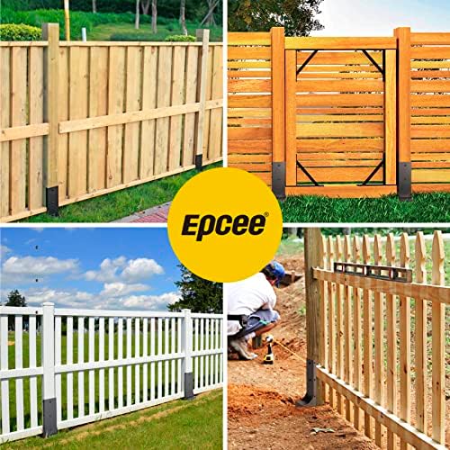 Комплет за ограда од тешка челик 4 x4, комплет за поправка на ограда, огради на оградата, за поправки на дрвени огради и дрвена градба на дрвена