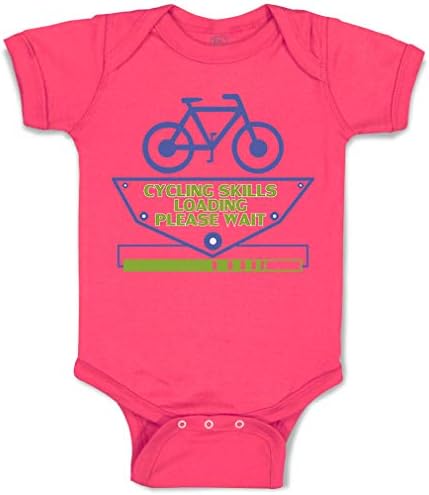 Вчитување на вештини за велосипедизам за бебешки тела за бебиња. Ве молиме почекајте велосипед смешен памук