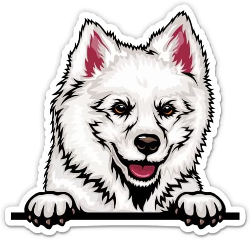 Американска налепница за кучиња Ескимо - налепница за лаптоп 3 - водоотпорен винил за автомобил, телефон, шише со вода - Американски