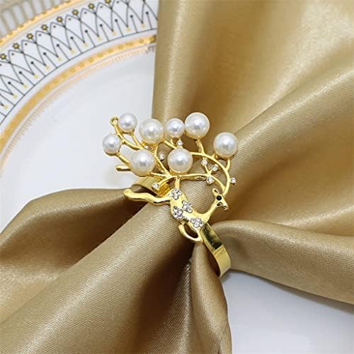 Zjhyxyh салфетка прстен метална салфетка тока погодна за свадбена празнична забава Декорација на маса 24 парчиња