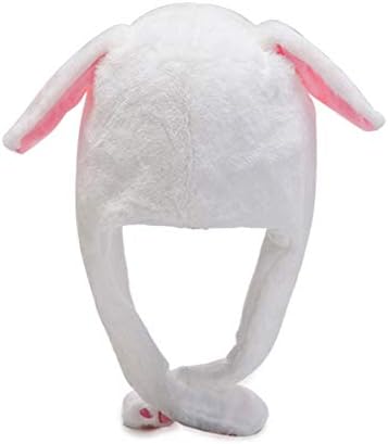 Зајаче капаче уво движејќи се смешно животинско плишано капаче капаче уши и симпатична зајачка зајаче капа за везови цртан филм