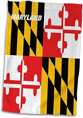 3Д Роуз Стејт знаме на Мериленд TWL_45066_1 пешкир, 15 x 22