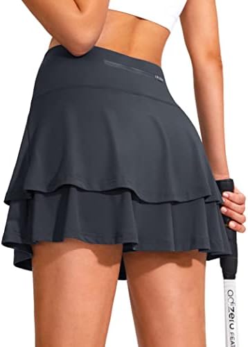 G Постепено женски плетенски тениски здолништа со 4 џебови Атлетски голф Скортс здолништа за жени слоевити здолништа