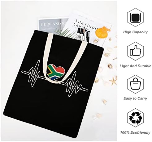Јужна Африка срцето го победи женското платно торбичка торба за еднократно намирници за намирници Персонализирани кеси за купување