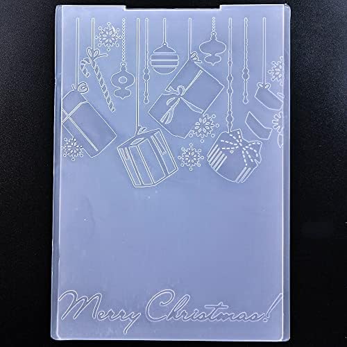 Квелам Среќни Божиќни украси Снегулка Подарок за подароци Подавка Позадина Пластични папки за втиснување за правење картички за правење