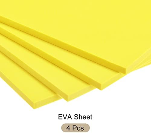 Leves Leats Foam Sheets, [за проекти за уметност и занаетчиство] - 10x10 инчи 5мм дебелина / жолта / 4 компјутери