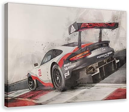 Камуф постери за постери за пласли за платно 911 GT Turbo Carrera Постери wallидни уметности платно за момчиња банер за гаража за гаража во спална