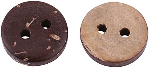 Coconut Shell Buttons 1cm + Coconut Shell 2 Holes 400Pcs Natural Brown Sewing Buttons Scrapbooking Decor Accessories 10mm Buttons,