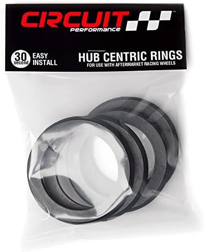 Централни прстени за центрични прстени за перформанси на кола - 76,1 до 65.1 Црн најлон - компатибилен со Jeep Cherokee, Compass, Renegade,