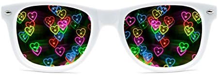 Glofx очила за дифракција на срцев ефект - видете срца! - Специјален ефект Rave EDM Festival Festival Shanging Enewears…