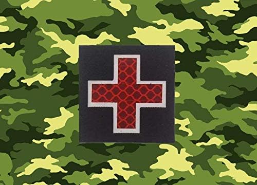7 парчиња Медицински ЕМТ Крст Медицински IR рефлексивен тактички декоративен лепенка