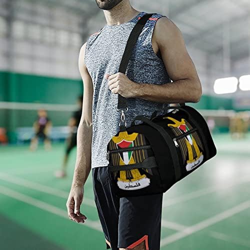 Грб На Палестина Спортска Теретана Торба Со Чевли Преграда Патување Дуфел Чанта За Мажи Жени