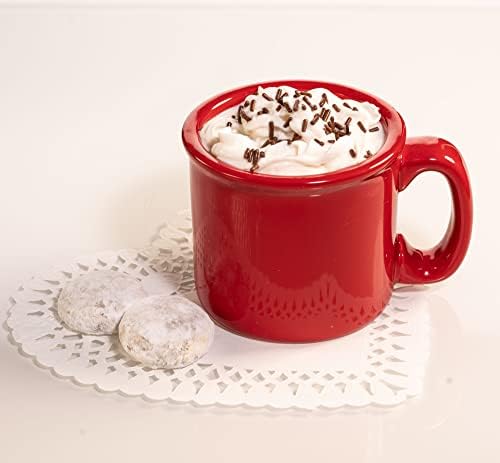 ЕКОДИЗАЈН-Американска Црвена Шолја За Кафе - керамика-комплет 2-Пријатни Чаеви За Одмор Со Топол Чај Млечно Чоколадо Какао со Чаши за Одмор