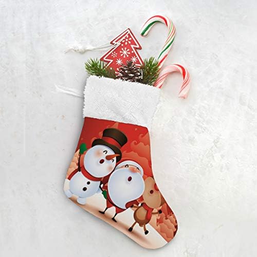 Алаза Божиќни чорапи Среќен Божиќ Класик Персонализирани мали декорации за порибување за семејни сезонски празници за забави Декор од 4.7,87 “