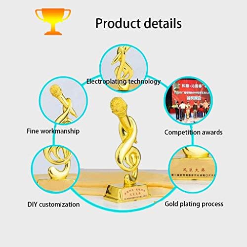Златен микрофон награда Караоке натпревар во кампусот пејачи за колективно пеење Трофејски декорација злато сребрена уметност