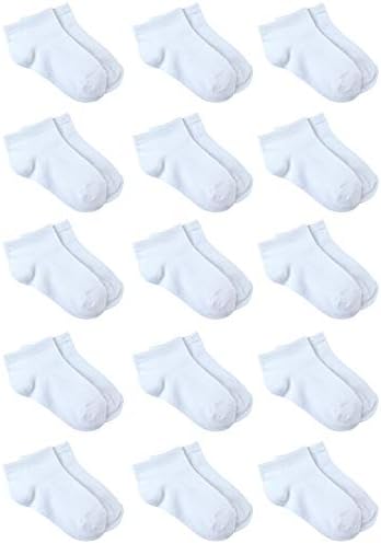 Коораби 15 Спакувајте Детска Половина Перница Со Низок Крој Атлетски Чорапи За Глуждот Момчиња Девојчиња Чорапи За Глуждот