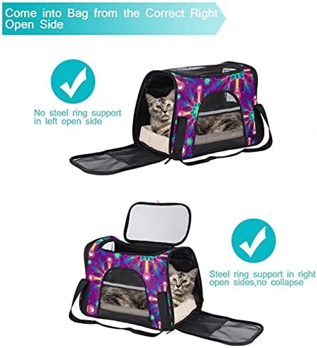 Носач за миленичиња Шарени Дигитални Уметнички Цветни Меки Еднострани Носачи За Патувања За Миленичиња За Мачки, Кучиња Удобност