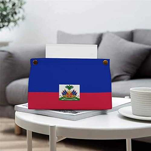 Знаме На Хаити Кутија За Ткиво Покритие Организатор На Хартија За Лице Држач За Држач За Салфетки Десктоп Декоративен За Домашен Ресторан