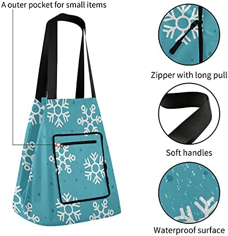 Зимска снегулка, преклопена торба за рамо, торба за повторно употреба