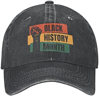 Јас многу ја сакам црната историја месец камионџија капа црна гроздобер тато капи измиени потресени каубојски бејзбол капа