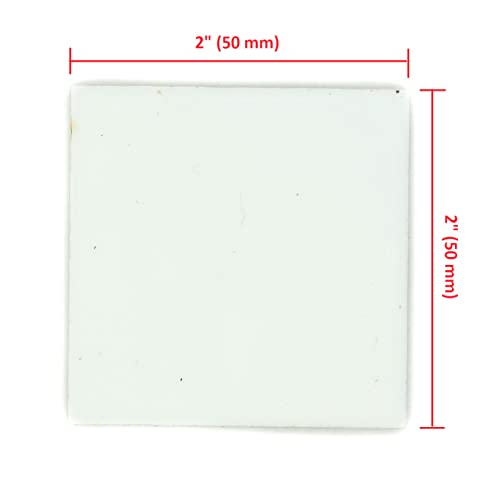 Инвенто 15 парчиња 2 x2 акрилен лист бела боја 50x50x5mm пластична плоча 5мм дебелина 2 инчи плексиглас табла непроирна за DIY проекти