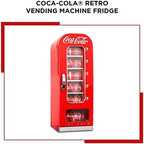 Кока-Кола Ексклузивен нов ретро Вендинг машина Стил 10 МИНИ ФРИДЕР, 12V DC/110V AC со висок прозорец приказ за дома, студентски