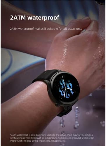 Mibro Smart Watch Lite 2, Фитнес Тракер 1.3 HD Екран На Допир Паметен Часовник 2ATM Водоотпорен Фитнес Часовник За Жени Мажи со 60 Спортски