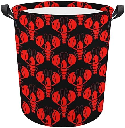 Јастог црвена ракчиња за печење за перење водоотпорна торба за складирање на корпи за складирање со рачка 16,5 x 16,5 x 17