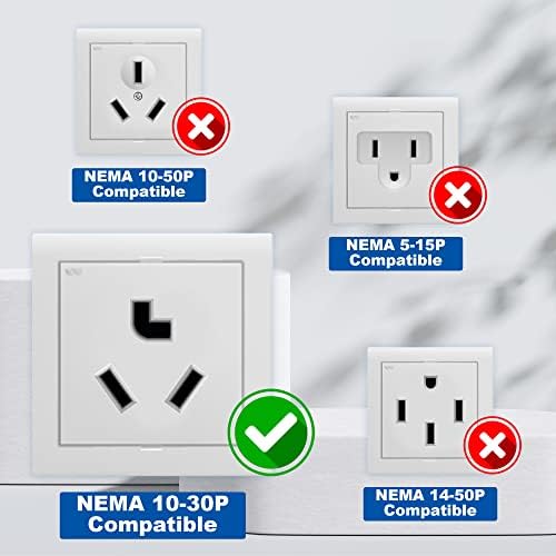 Wodsolo Nema 10-30p до NEMA 6-50R за фен за фен, адаптер за адаптер за заварувачи на тешки страни, EV полнач со рачка, 10/3 STW, 12 инчи,