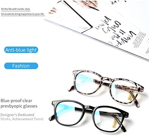 Videbla Прогресивни очила за читање со мултифокуси, сини светло блокирање на жени/мажи, компјутерски читатели со пролетна шарка