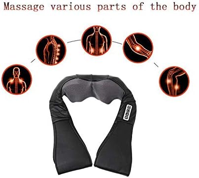 Масажарот за масажер на вратот на Раксинбанг со топлина со длабока масажа за мачкање за вратот, грбот, рамото, стапалото и нозете, користете