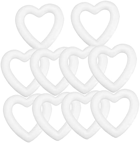 Labimp 10 парчиња loveубов меур срце декор бел декор срце венец DIY занаетчиски материјали занаетчиски пена срце венчавка венчаница срце