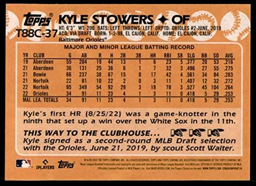 2023 Топс серија една сребрена пакувања Mojo frefactor T88C-37 Kyle Stowers NM-MT RC ROCIE BALTIMORE ORIOLES Бејзбол Трговска картичка